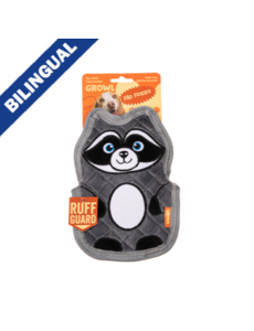 Growl Growl Filp Flops Grey Raccoon