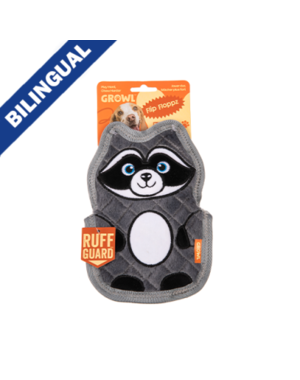 Growl Growl Filp Flops Grey Raccoon
