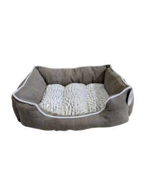 Burgham Cumfy Beds Cumfy Fleece and Cotton Bed Brown