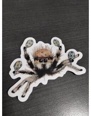 Leaky Inkwell Jumping Spider Sticker