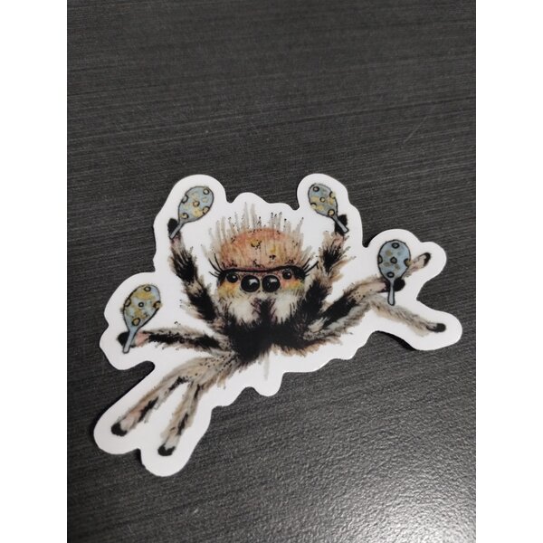 Leaky Inkwell Jumping Spider Sticker