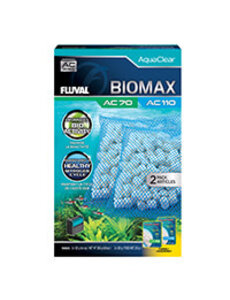 Fluval FLuval BIOMAX for AquaClear AC70/AC110 Power Filter, 8.8 oz / 250 g, 2-Pack