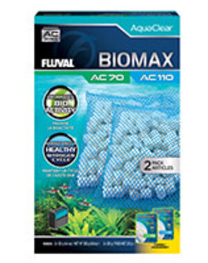 Fluval FLuval BIOMAX for AquaClear AC70/AC110 Power Filter, 8.8 oz / 250 g, 2-Pack