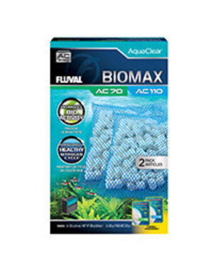 Fluval FLuval BIOMAX for AquaClear AC70/AC110 Power Filter, 8.8 oz / 250 g, 2-Pack