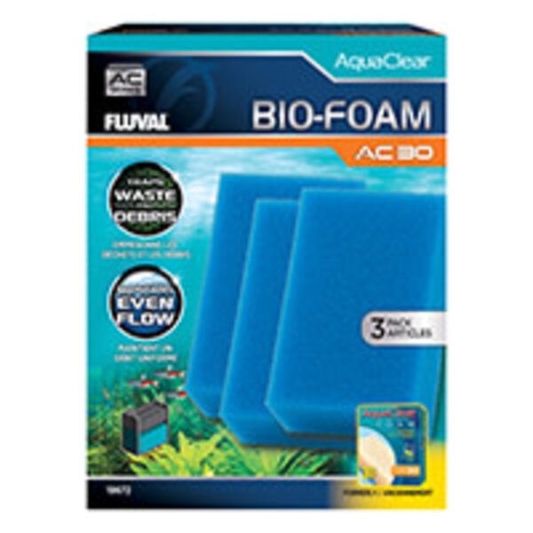 Fluval Fluval Bio-Foam for AC30 AquaClear Power Filter, 3-Pack