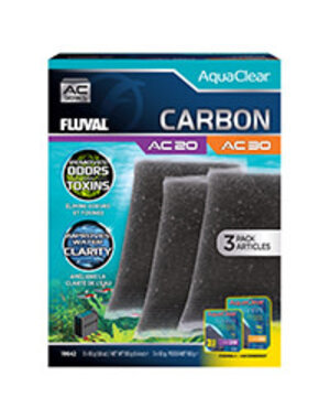 Fluval Fluval Carbon for AquaClear AC20/30 Power Filter, 5.4 oz / 150 g, 3-Pack