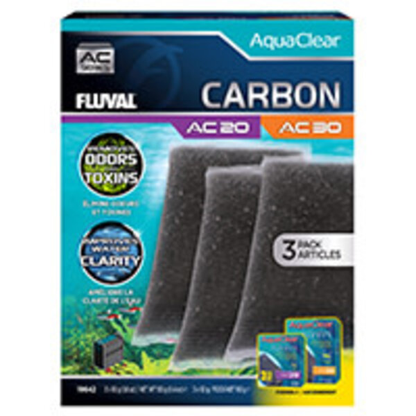 Fluval Fluval Carbon for AquaClear AC20/30 Power Filter, 5.4 oz / 150 g, 3-Pack