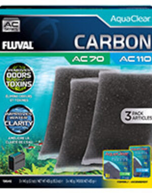 Fluval Fluval Carbon for AquaClear AC70/AC110 Power Filter, 15.3 oz / 435 g, 3-Pack