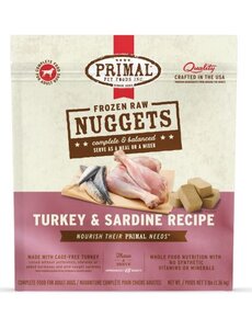 Primal Pet Foods Inc. Primal Frozen Turkey & Sardine Nuggets for Dogs 3lb