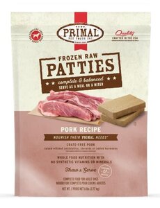 Primal Pet Foods Inc. Primal Frozen Pork Patties for Dogs 6LB