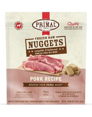 Primal Pet Foods Inc. Primal Frozen Pork Nuggets for Dogs 3LB