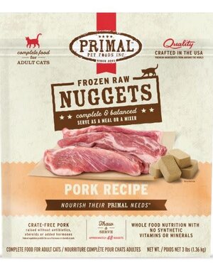 Primal Pet Foods Inc. Primal Frozen Pork Nuggets For Cats 3lb
