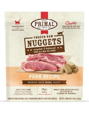 Primal Pet Foods Inc. Primal Frozen Pork Nuggets For Cats 3lb