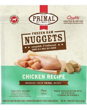 Primal Pet Foods Inc. Primal Frozen Chicken Nuggets for Dogs 3lb