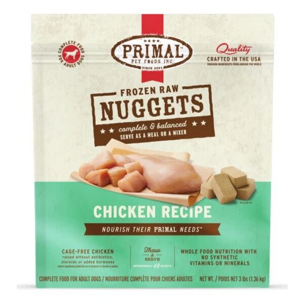 Primal Pet Foods Inc. Primal Frozen Chicken Nuggets for Dogs 3lb