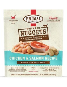 Primal Pet Foods Inc. Primal Frozen Chicken & Salmon Nuggets for Cats 3lb