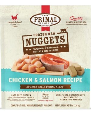 Primal Pet Foods Inc. Primal Frozen Chicken & Salmon Nuggets for Cats 3lb