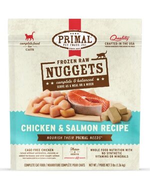 Primal Pet Foods Inc. Primal Frozen Chicken & Salmon Nuggets for Cats 3lb