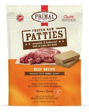 Primal Pet Foods Inc. Primal Frozen Beef Patties for Dogs 6lb
