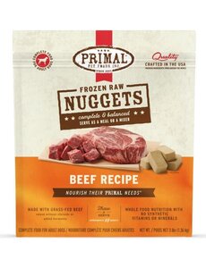 Primal Pet Foods Inc. Primal Frozen Beef Nuggets for Dogs 3lb