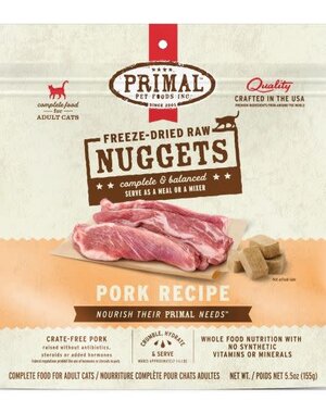 Primal Pet Foods Inc. Primal Freeze-Dried Nuggets Feline Pork Formula 5.5oz