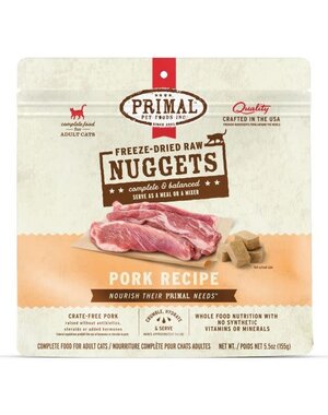 Primal Pet Foods Inc. Primal Freeze-Dried Nuggets Feline Pork Formula 5.5oz