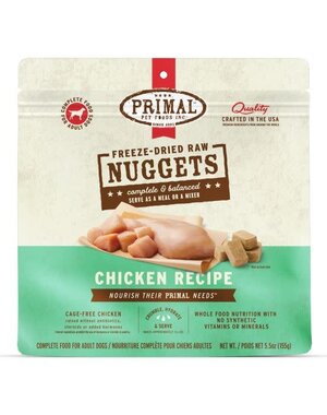 Primal Pet Foods Inc. Primal Freeze Dried Nuggets For Dogs Chicken Formula