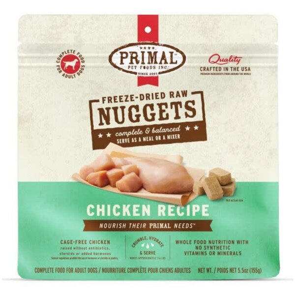 Primal Pet Foods Inc. Primal Freeze Dried Nuggets For Dogs Chicken Formula