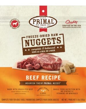 Primal Pet Foods Inc. Primal Freeze Dried Nuggets For Dogs Beef Formula
