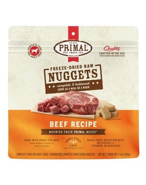 Primal Pet Foods Inc. Primal Freeze Dried Nuggets For Dogs Beef Formula