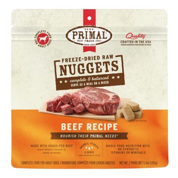Primal Pet Foods Inc. Primal Freeze Dried Nuggets For Dogs Beef Formula