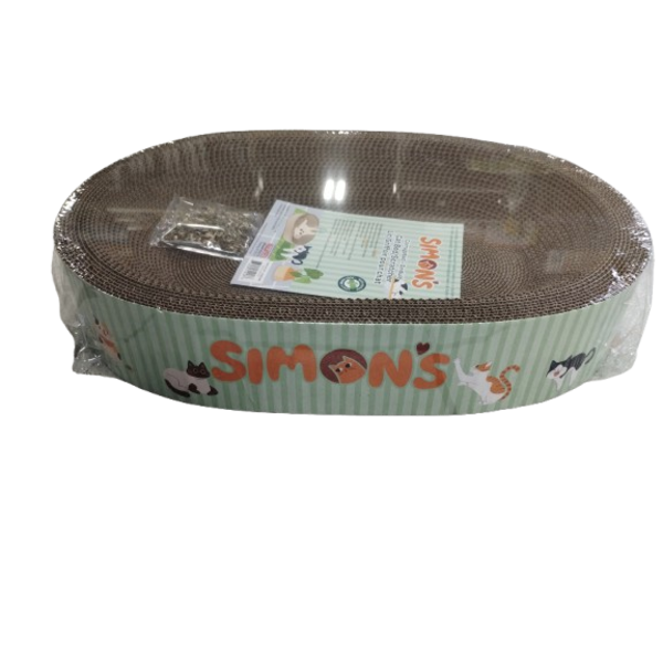 Burgham Simon's Simons Corrugated Cat Scratcher Oval 18 " x 18" x 3.5"