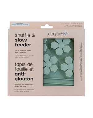 Dexypaws DexyPaws Snuffle & Slow Feeder Flowers Sage Green