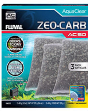 Fluval Fluval Zeo-Carb for AquaClear AC50 Power Filter, 9.5 oz / 270 g, 3-Pack
