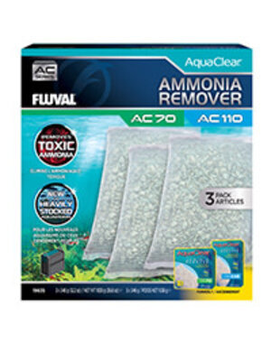 Fluval Fluval Ammonia Remover for AquaClear AC70/AC110, 36.6 oz / 1038 g, 3-Pack