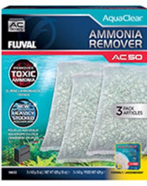 Fluval Fluval Ammonia Remover for AquaClear AC50 Power Filter, 15 oz / 429 g, 3-Pack