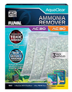 Fluval Fluval Ammonia Remover for AquaClear AC20/AC30 Power Filter, 9.6 oz / 272 g, 3-Pack