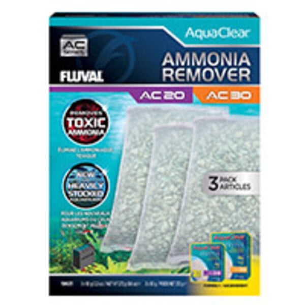 Fluval Fluval Ammonia Remover for AquaClear AC20/AC30 Power Filter, 9.6 oz / 272 g, 3-Pack