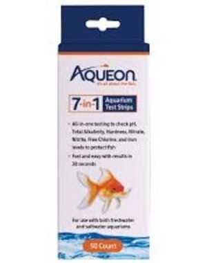 Aqueon Aquaeon 7 in 1 Aquarium Test Strips 50 count