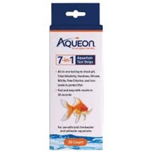 Aqueon Aquaeon 7 in 1 Aquarium Test Strips 50 count