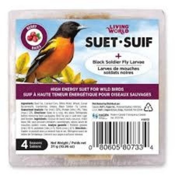 Living World Living World Wild Bird Suet With Berry and  Black Soldier Fly Larvae