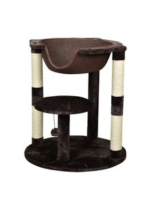 Bud'z Budz 2 Level Cat Tree with suspended Bed Brown