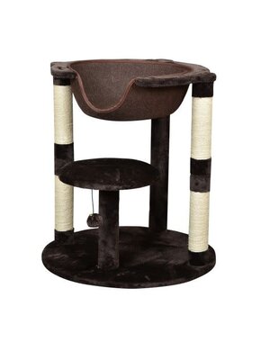 Bud'z Budz 2 Level Cat Tree with suspended Bed Brown