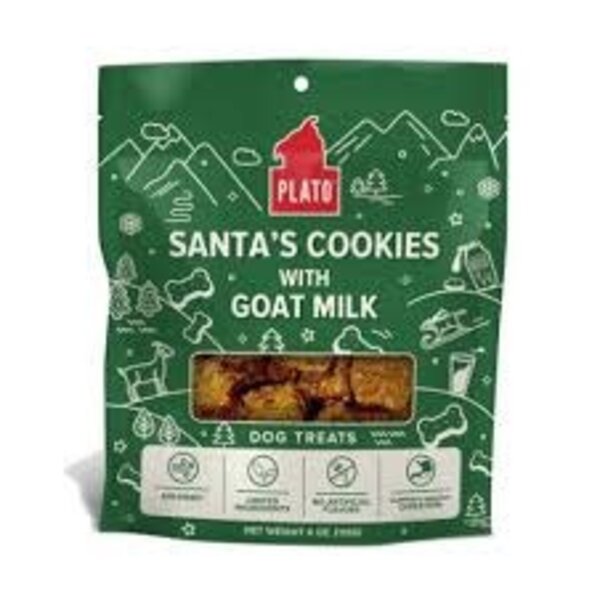 Plato Pet Treats Plato Santa's Cookies With Goats Milk 4oz