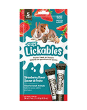 Living World Living World Lickables Strawberry Flavour 5x 10g