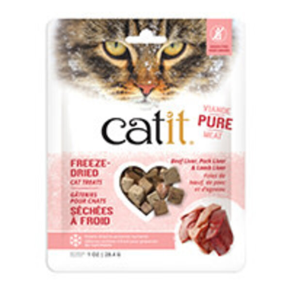 CatIt Catit Freeze Dried Cat Treat Beef ,Pork & Lamb Liver  1 oz