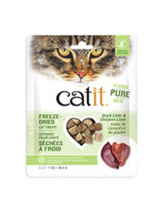 CatIt Catit Freeze Dried Cat Treat- Duck Live & Chicken Liver 1 oz