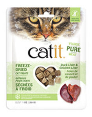 CatIt Catit Freeze Dried Cat Treat- Duck Live & Chicken Liver 1 oz