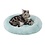 Best Friends by Sheri Best Friends by Sheri Oval Shag Faux Fur Cat Bed Baby Blue (21" x 19")