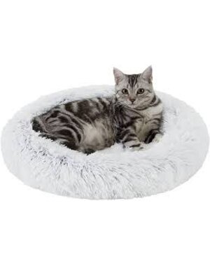 Best Friends by Sheri Best Friends by Sheri Oval Shag Faux Fur Cat Bed Frost (21" x 19")